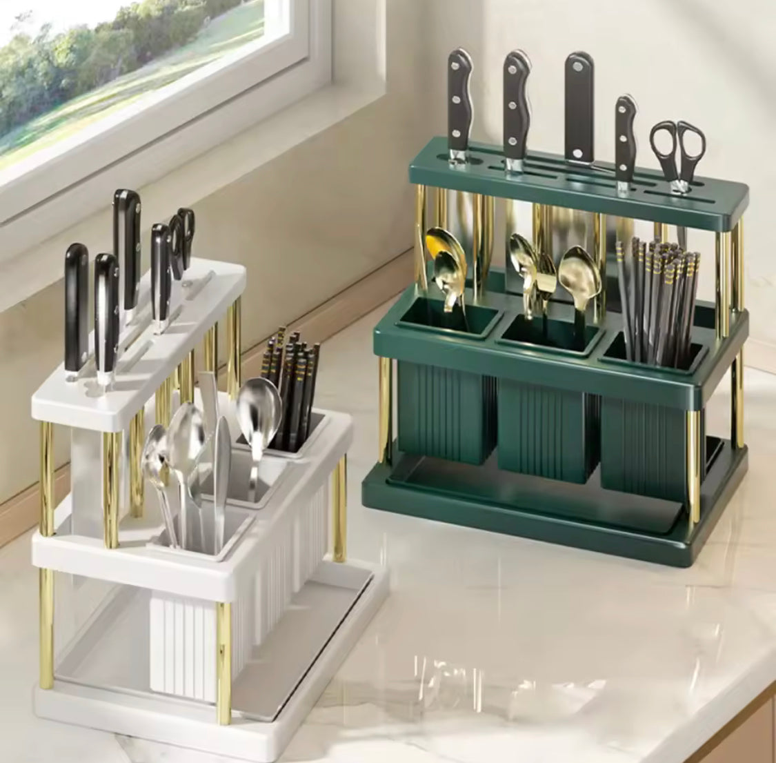 Multifunctional Cutlery Drying Rack, Kitchen Utensil Holder With Removable Water Drain Tray, Spoon Fork Chopsticks Storage Rack Multifunctional Cutlery Drying Rack, Kitchen Utensil Holder With Removable Water Drain Tray, Spoon Fork Chopsticks Storage Rack